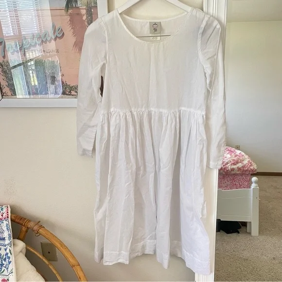 Son de Flor 100% Cotton Midi Long Sleeve Petticoat Dress in Size XXS - Picture 4 of 9